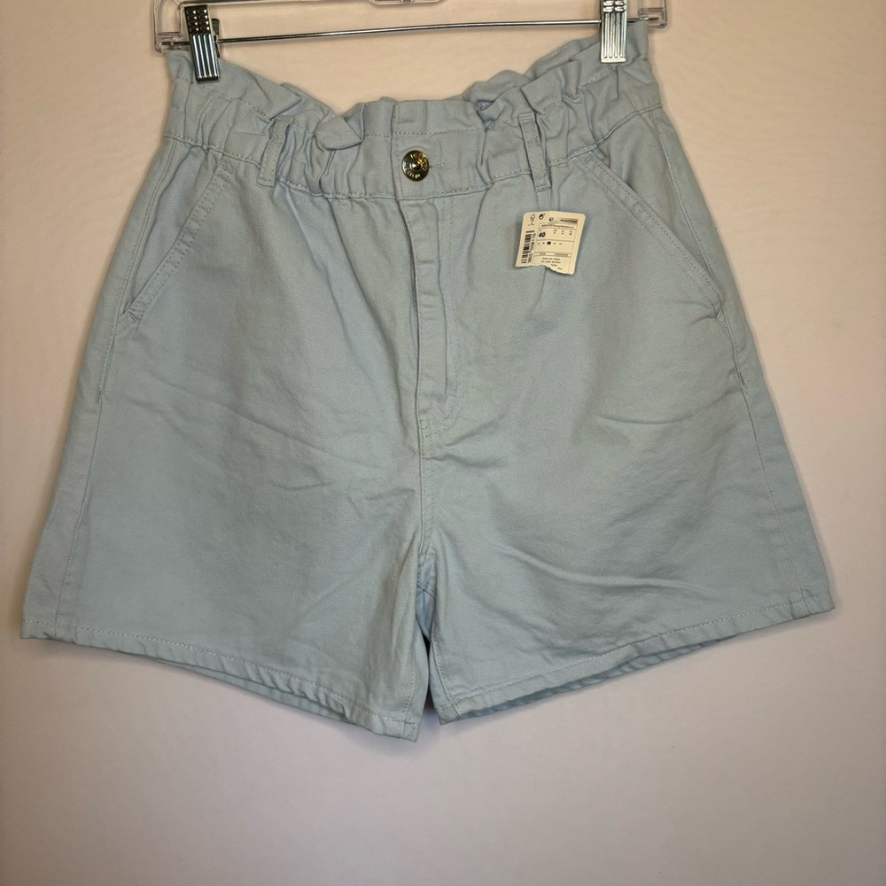 Defacto Blue Cotton Denim Shorts | USA Size 8 NWT